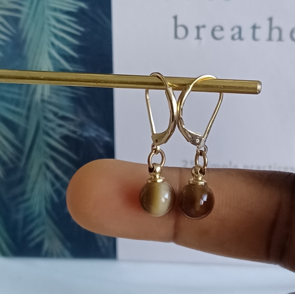 Round Ombre Dangle Earrings - Picture 5 of 12